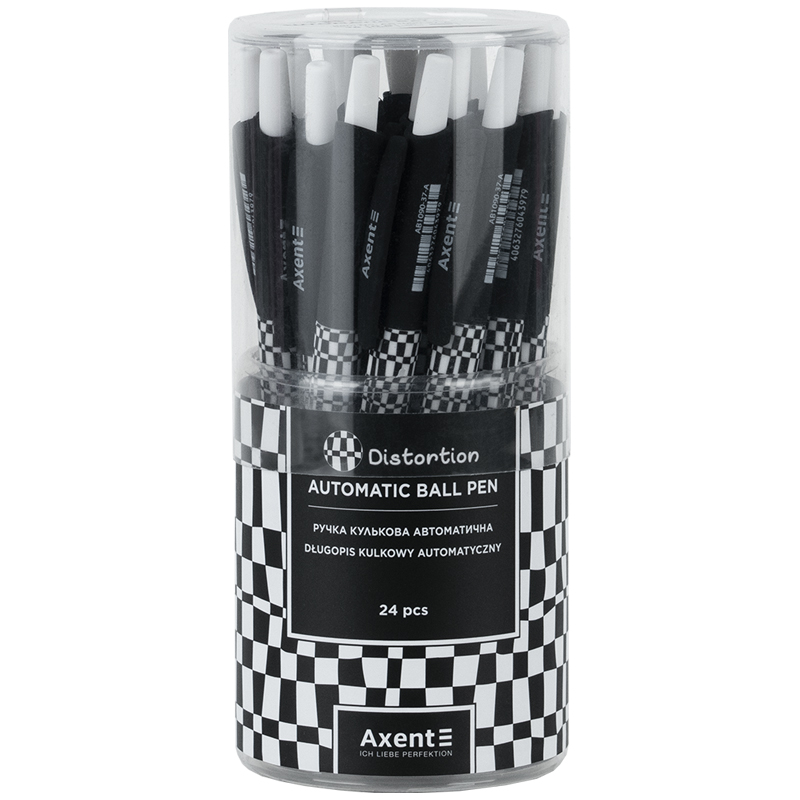 Ручка кулькова автомат Axent Distortion 0,5 синя