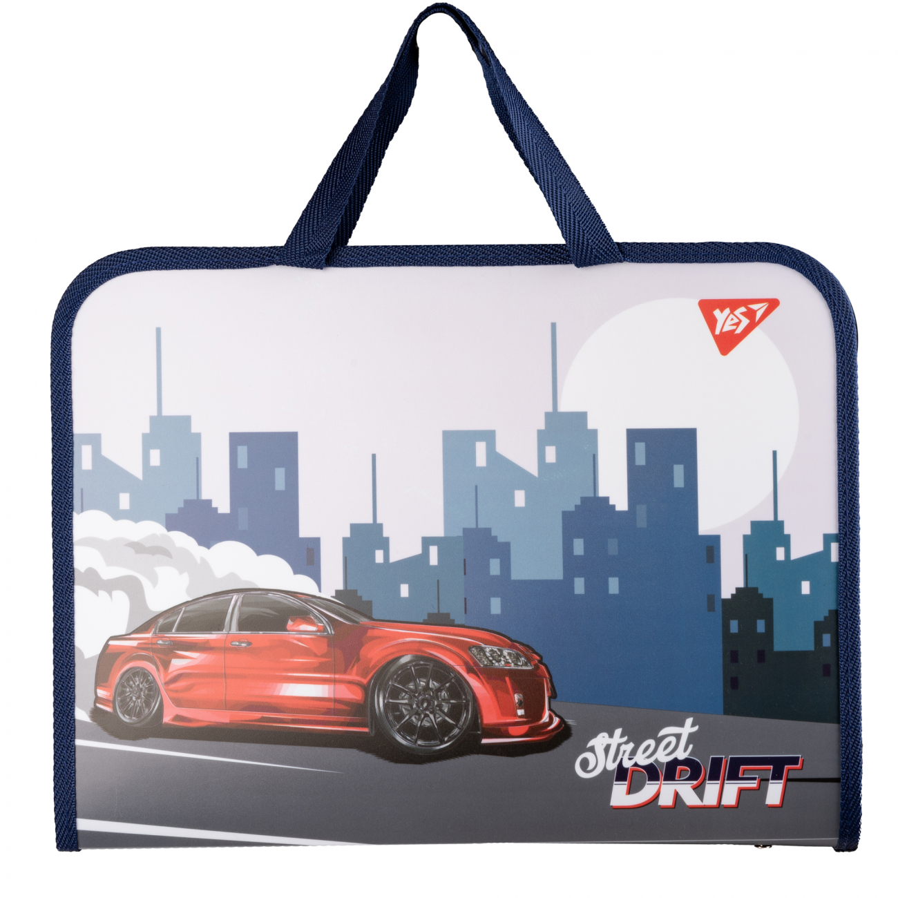 Портфель пластиковый на молнии А4 Yes, Drift Attack
