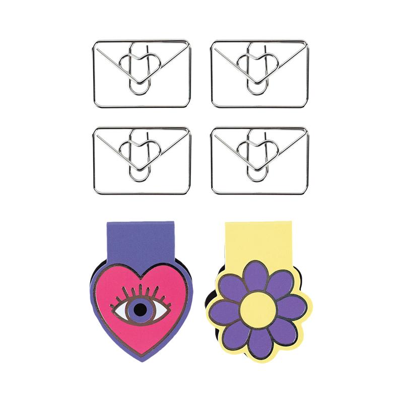 Магнитные закладки с фигурными скрепками Letter
