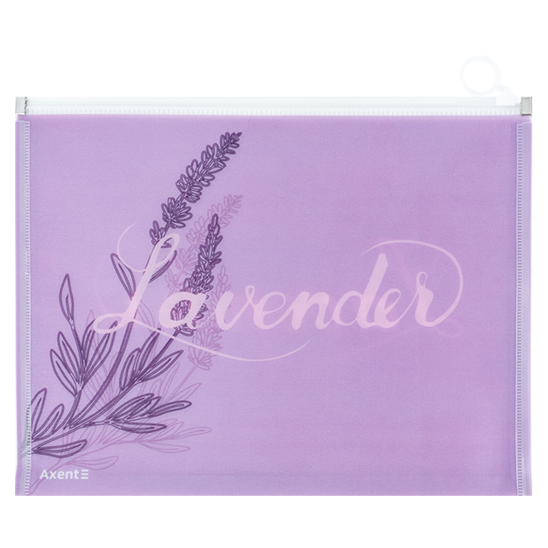 Папка zip-lock A4+ Axent Lavender-1