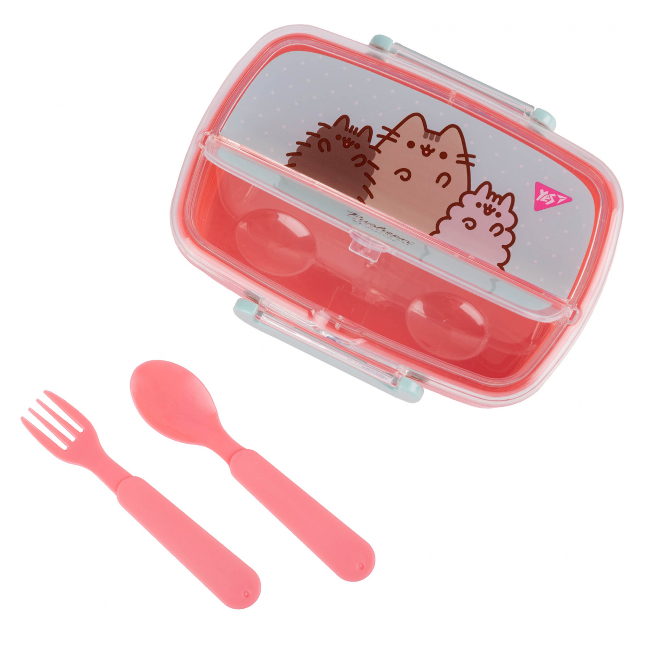 Ланчбокс 750 мл Pusheen з наповненням рожево-блакитний