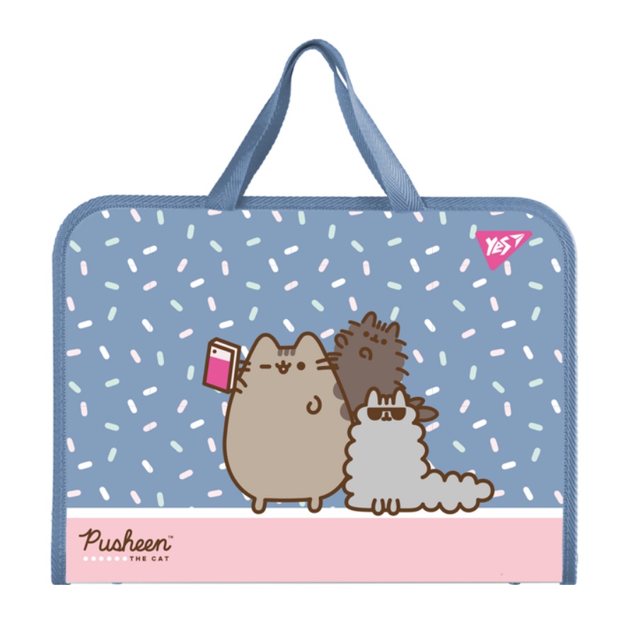 Портфель пластиковий на блискавці А4 Yes, Pusheen