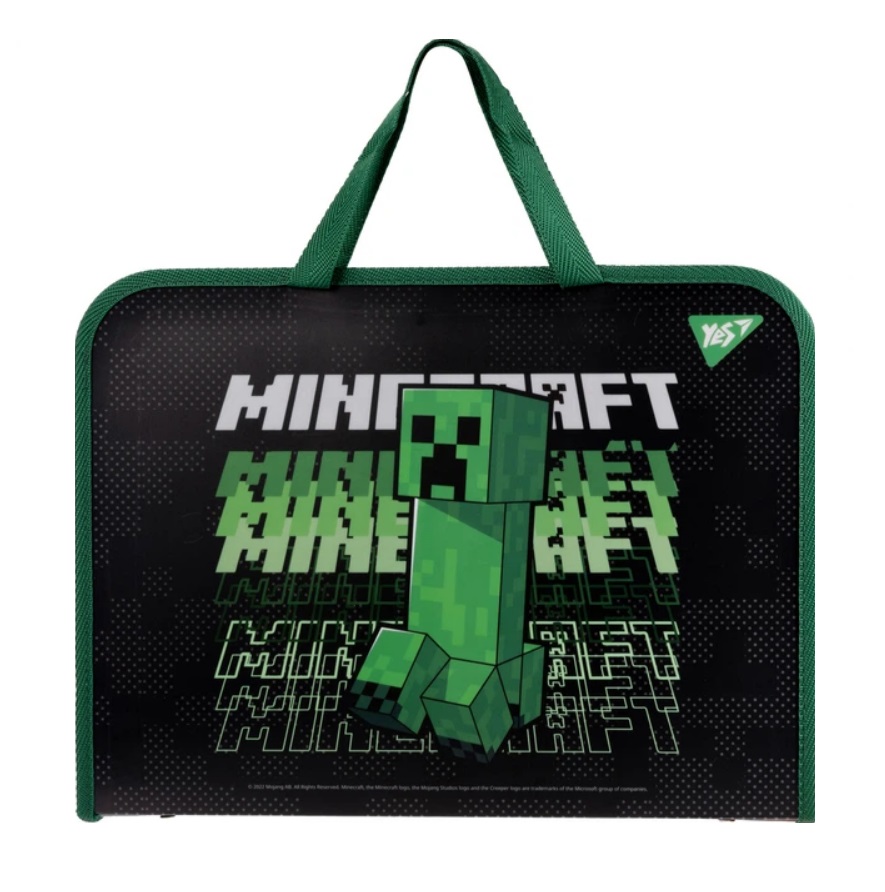 Портфель пластиковый на молнии А4 Yes, Minecraft