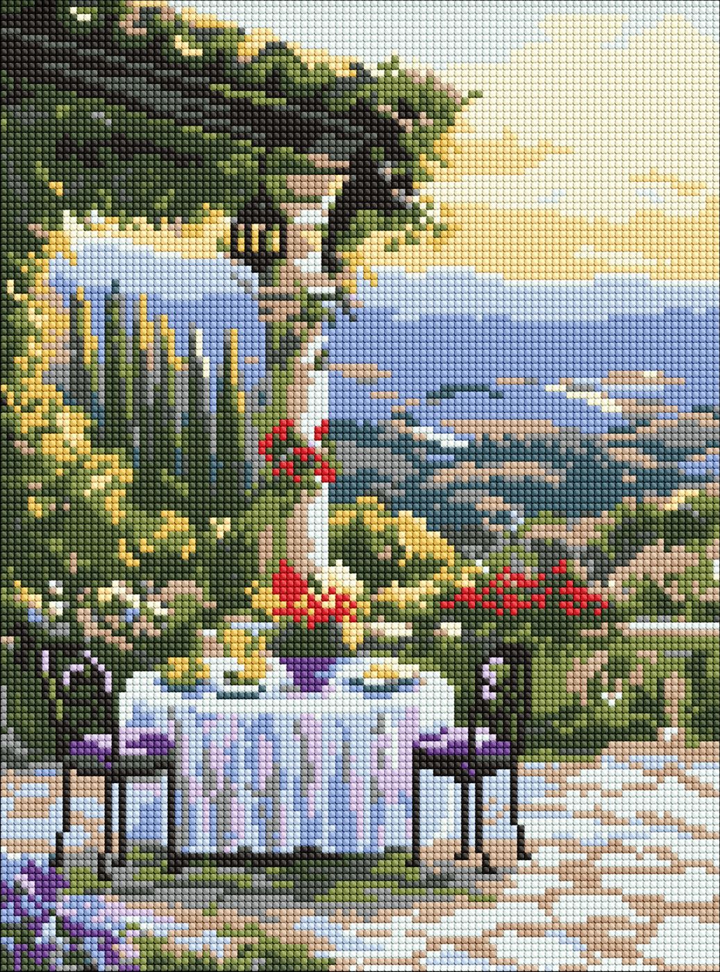 Алмазная мозаика 30×40 см Живописный ужин