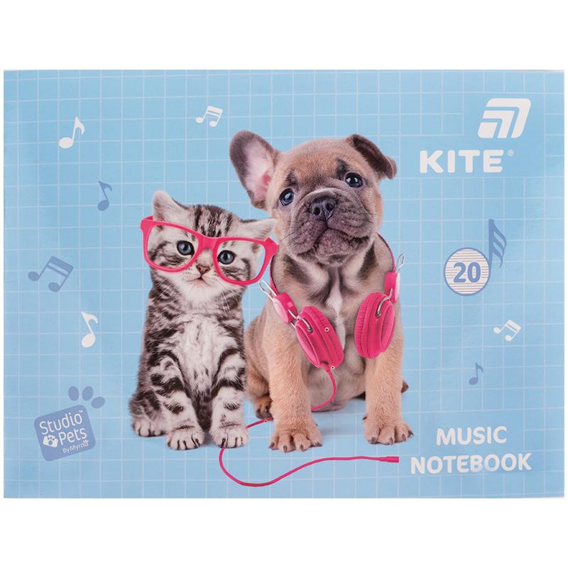 Тетрадь для нот А5 20 л Studio Pets
