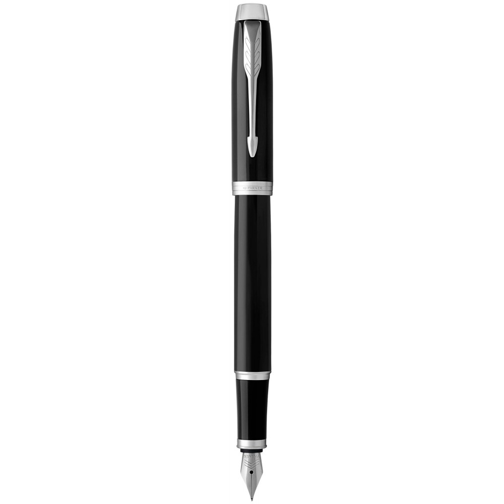 Ручка перова Parker IM 17 Black CT FP F, синя