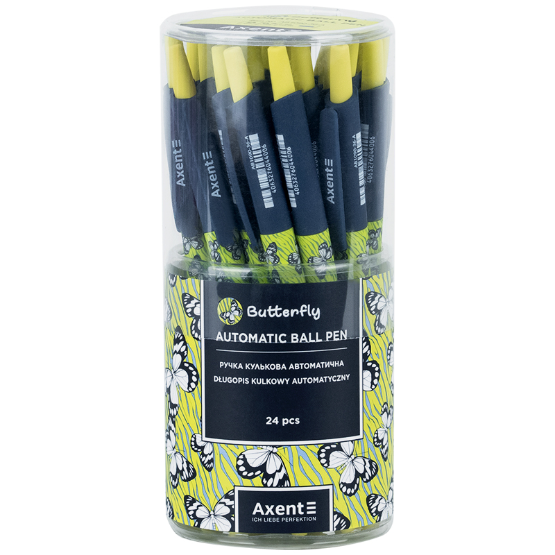 Ручка кулькова автомат Axent Butterfly 0,5 синя