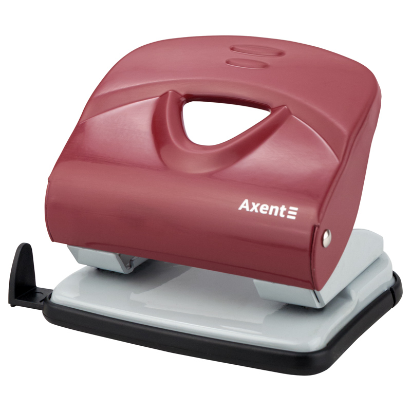 Дырокол 30 л металл Axent Exakt-2, красный