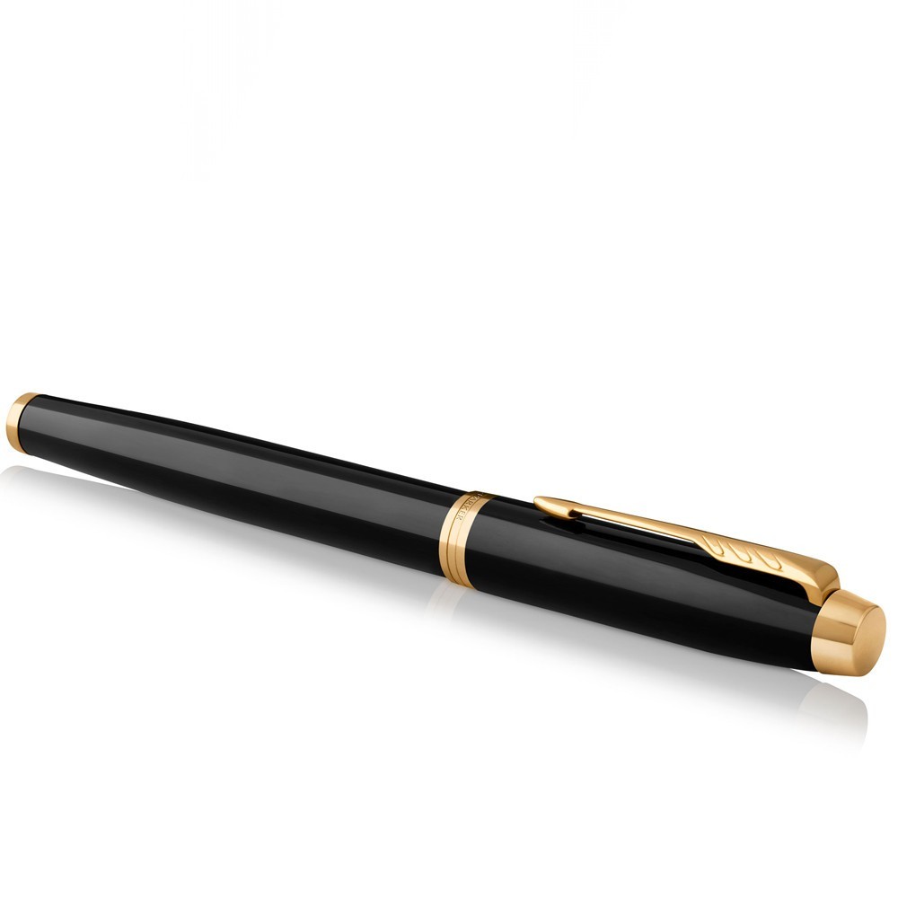Ручка перьевая Parker IM 17 Black GT FP F, синяя