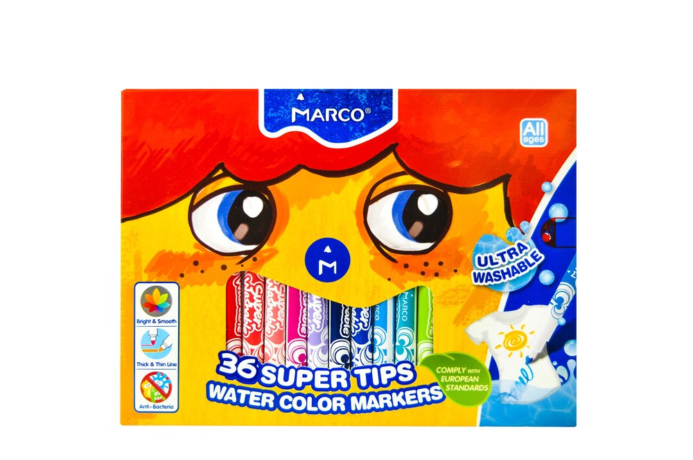 Фломастери Marco Super Washable CB 36 кол
