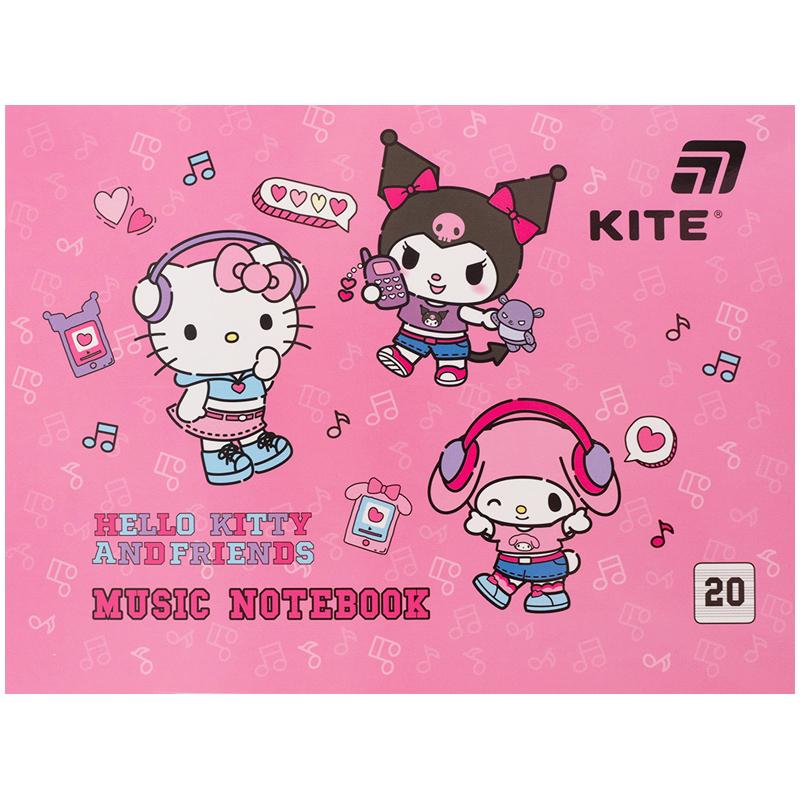 Тетрадь для нот А5 20 л Hello Kitty