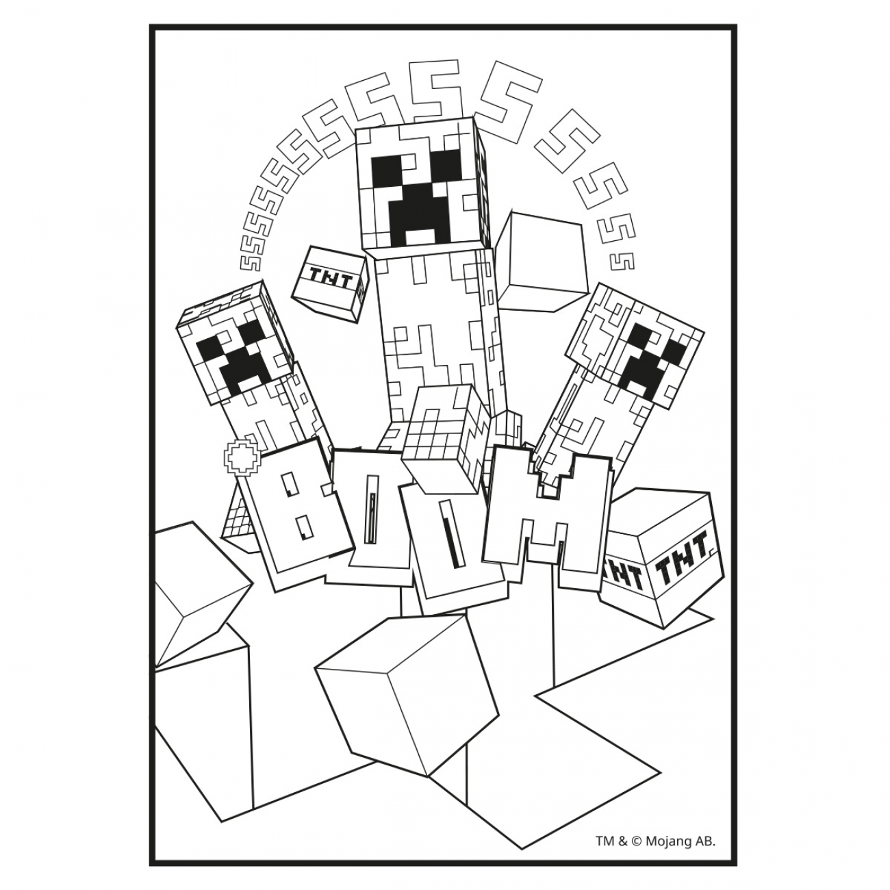Розмальовка Yes з наклейками та завданнями Minecraft
