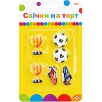 Набір свічок фігурний 6 шт Футбол