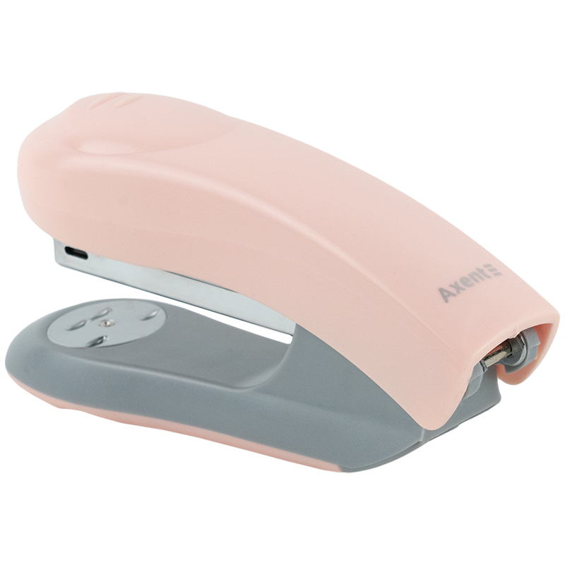 Степлер 20 л пластик Axent Welle-2 Pastelin №24/6, розовый
