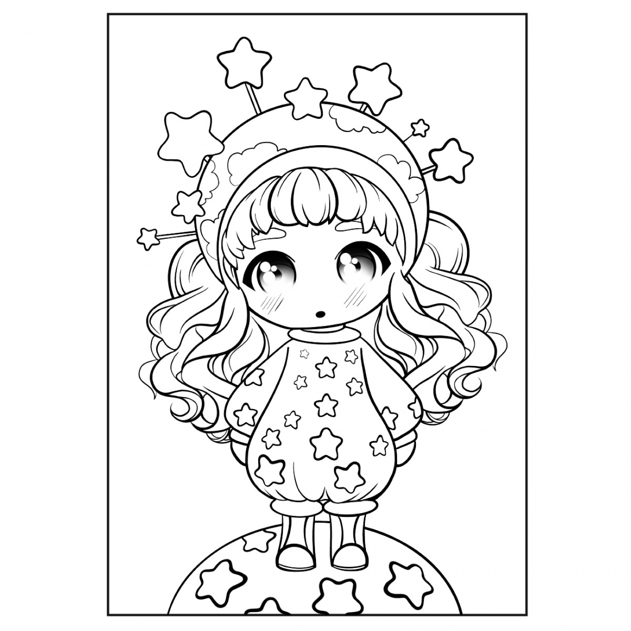 Розмальовка 1Вересня Anime baby girls