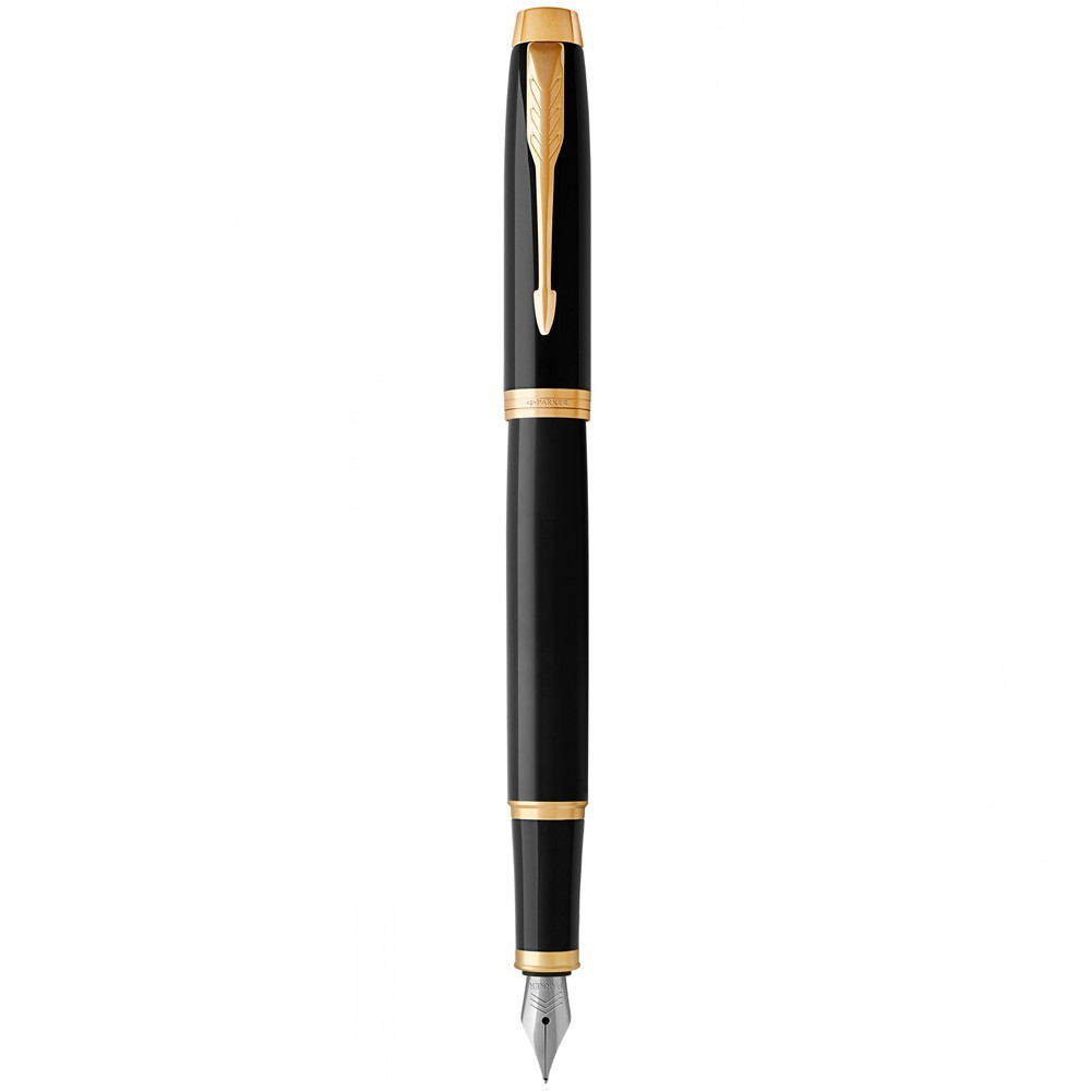 Ручка перьевая Parker IM 17 Black GT FP F, синяя