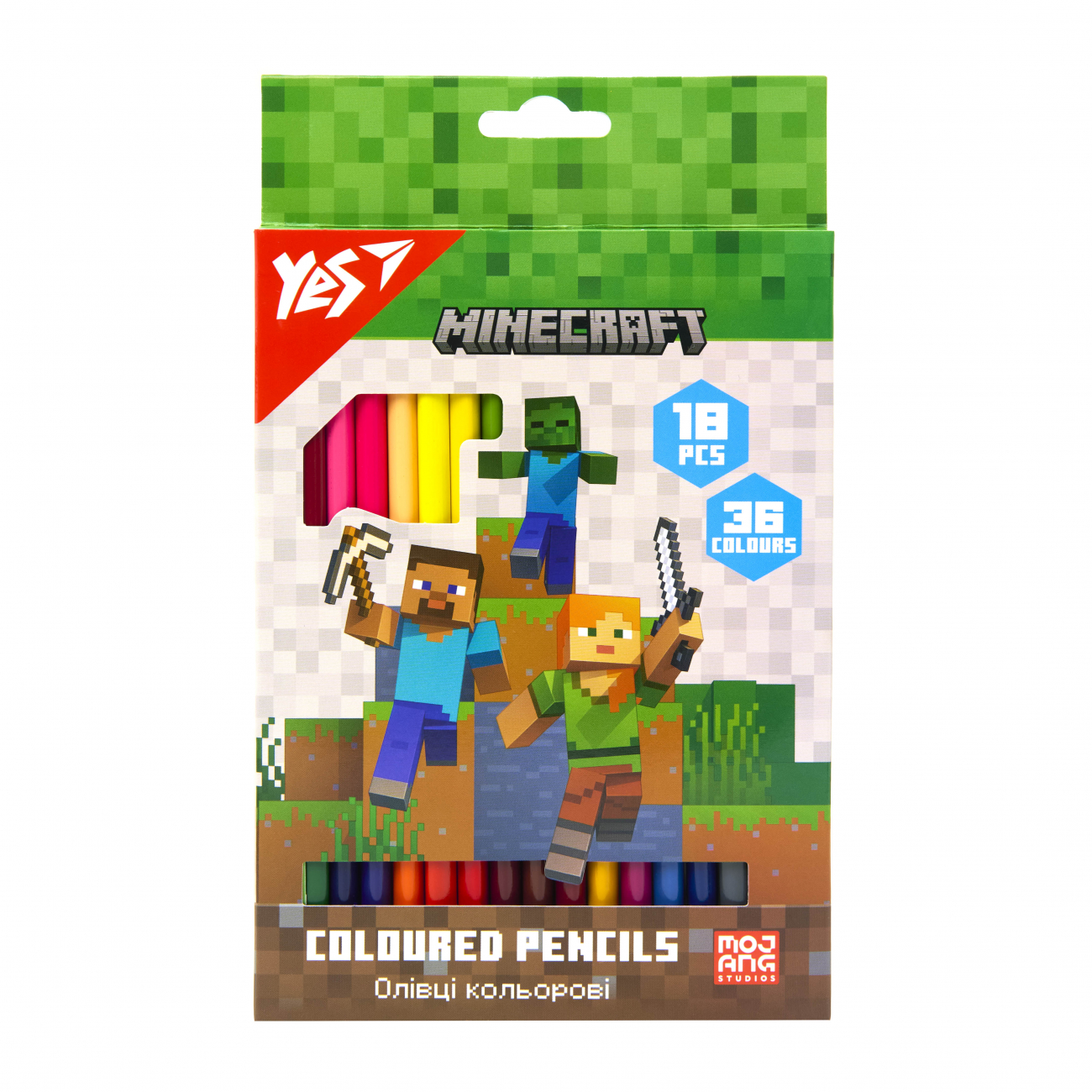 Карандаши Yes Minecraft 18/36 цв