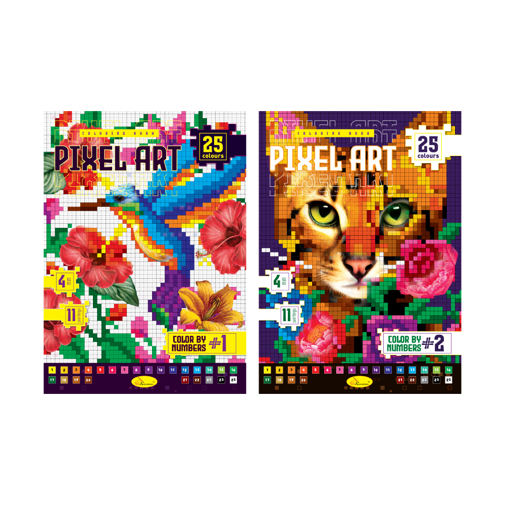 Раскраска PIXEL Art микс