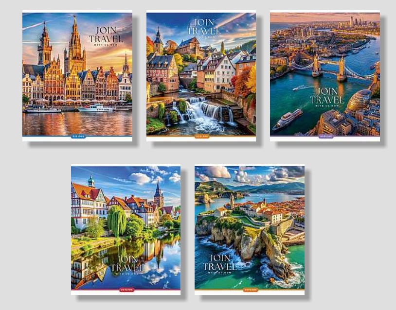 Зошит 60 арк клітинка УФ лак 3680 Join Travel 2026 уні