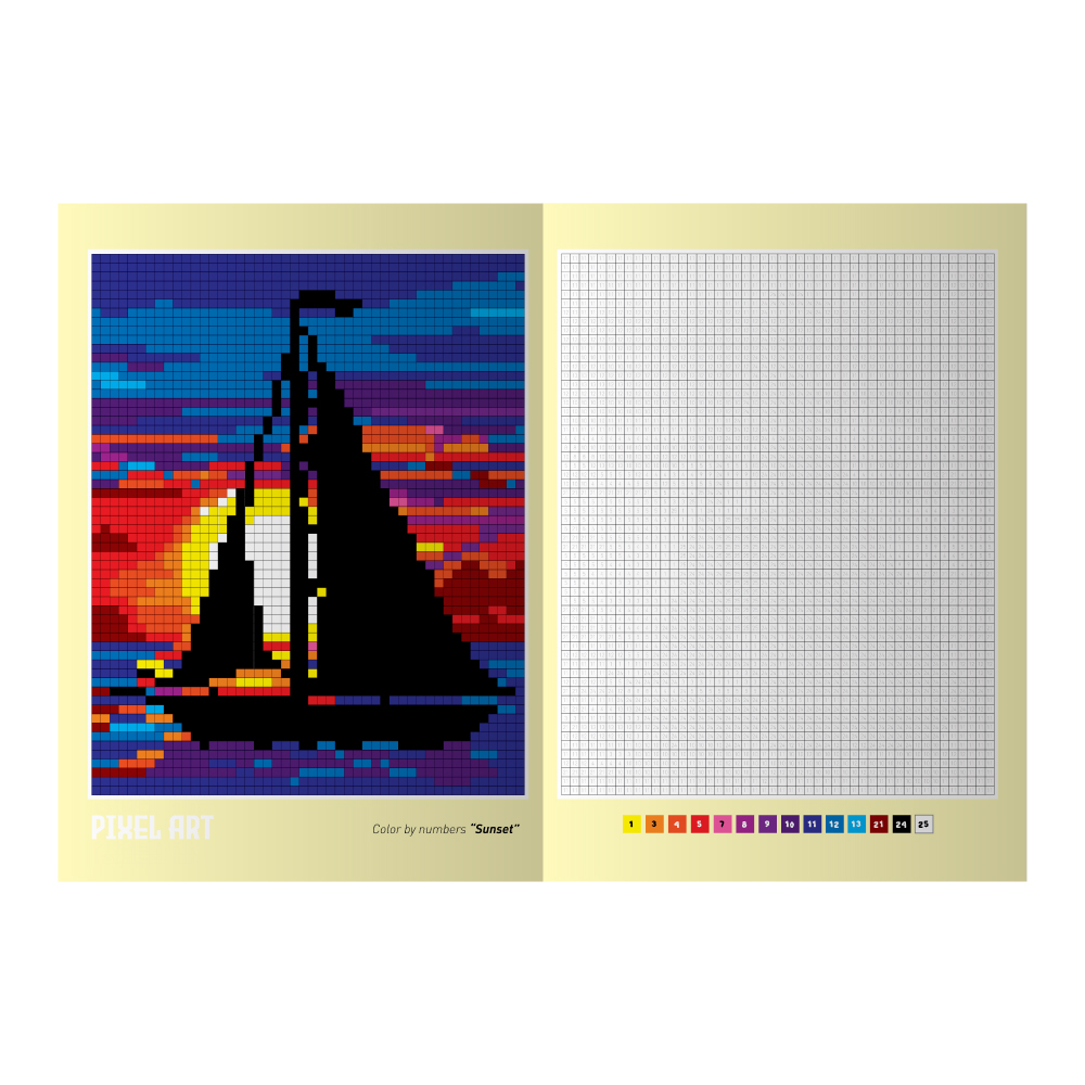 Раскраска PIXEL Art микс