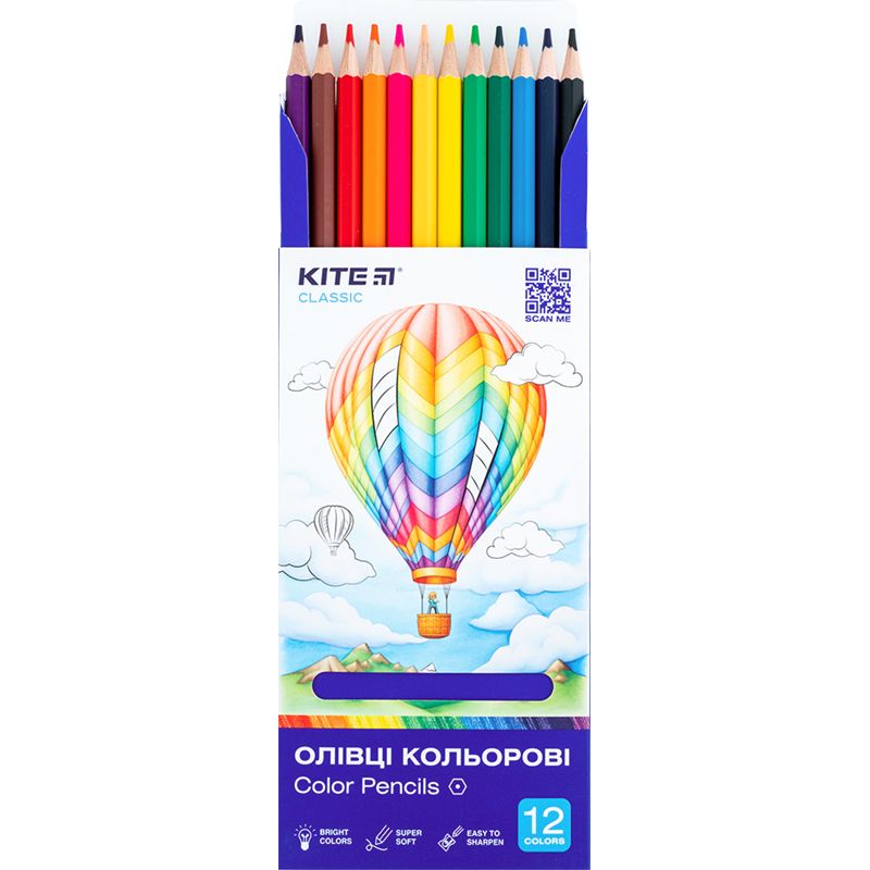 Карандаши Kite Classic 12 цв