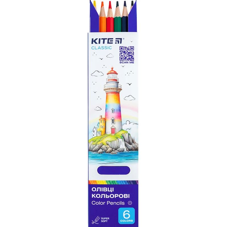 Олівці Kite Classic 6 кол
