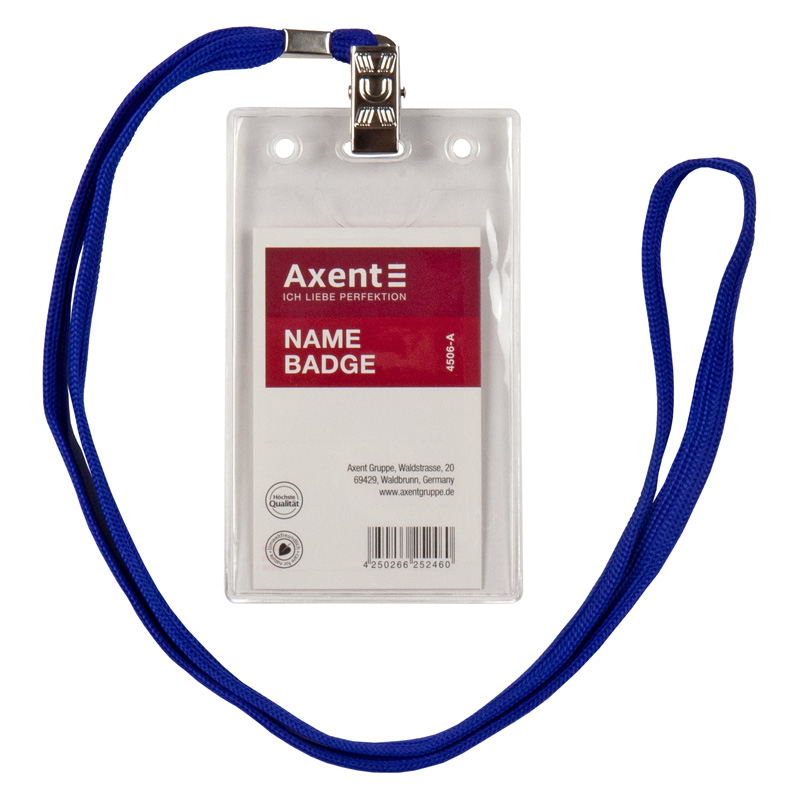 Бейдж на шнурці вертикальний Axent 4506-A