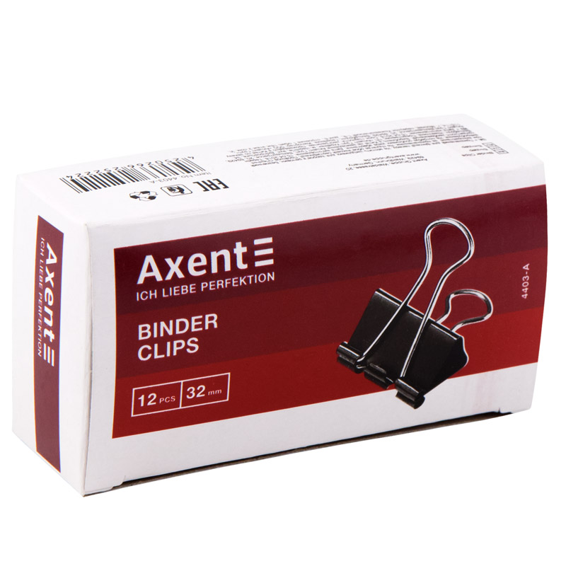 Біндери Axent 32 мм 12 шт чорні