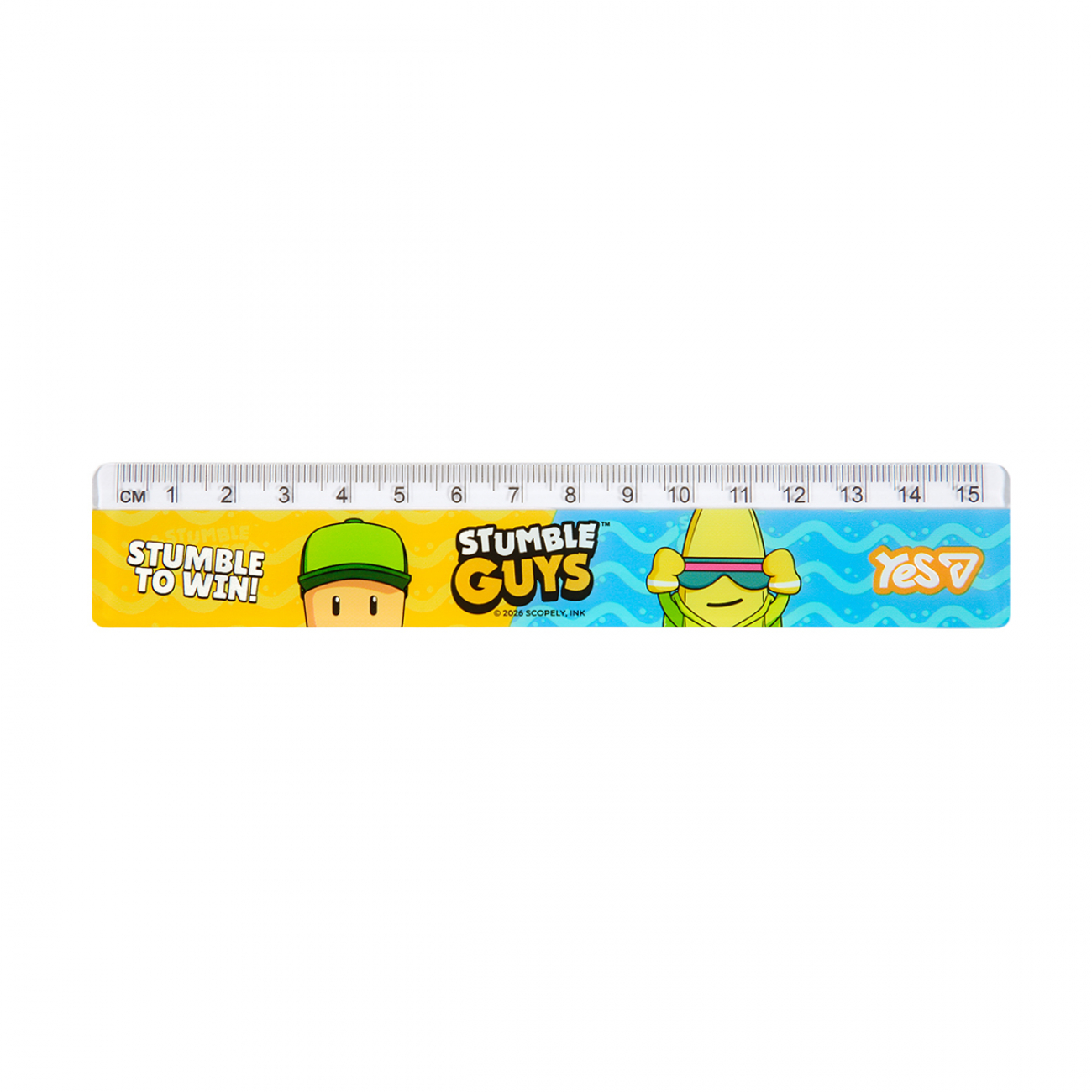 Лінійка 15 см пластик Yes, Stumble Guys