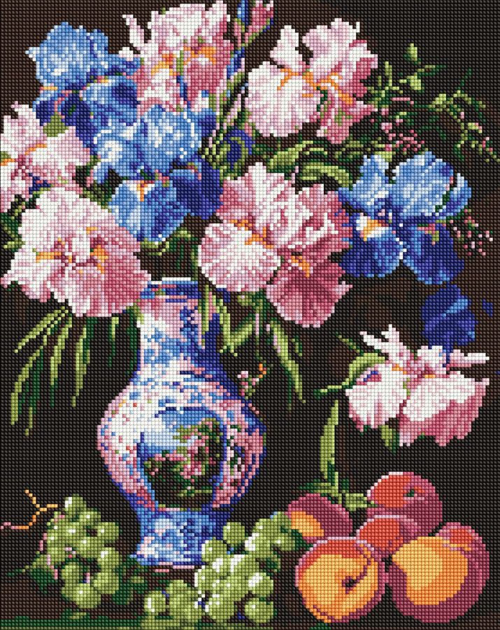 Алмазная мозаика 40×50 см Красота ирисов
