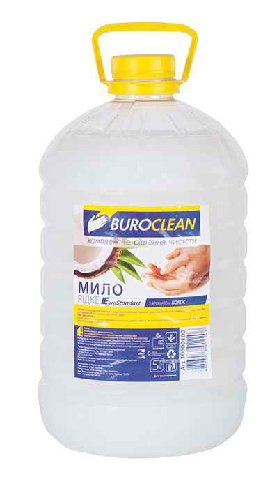 Мило рідке BuroClean EuroStandart 5 л, кокос
