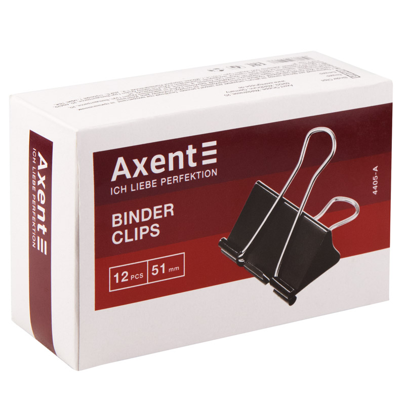 Біндери Axent 51 мм 12 шт чорні