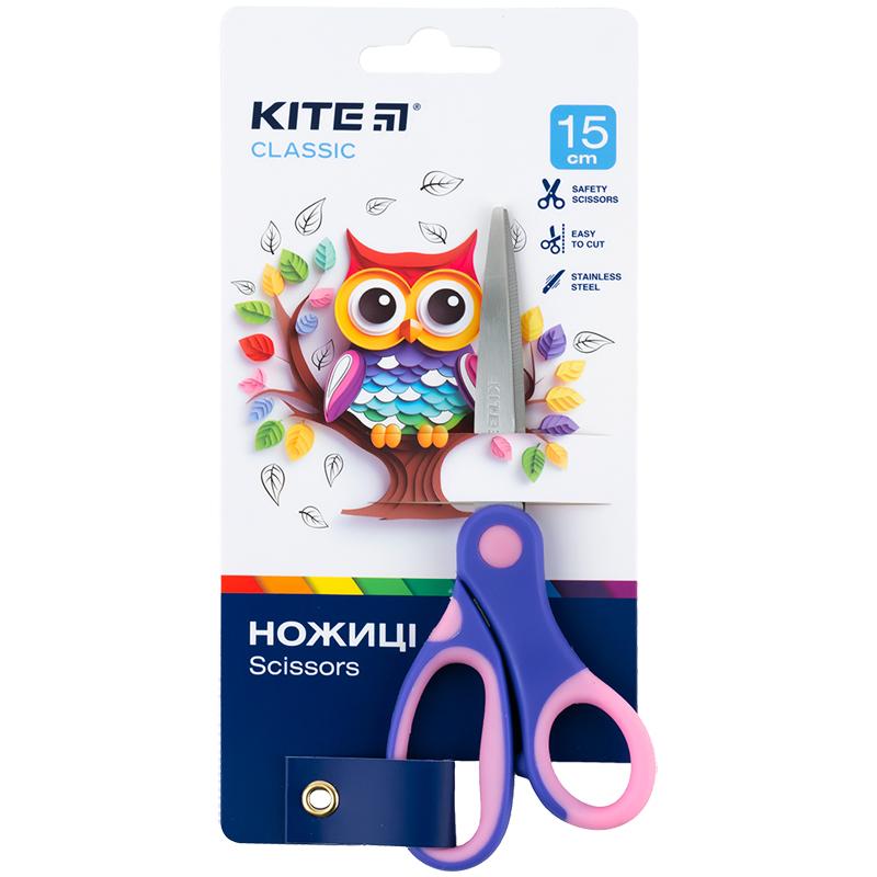 Ножиці дитячі 15 см Kite Classic 1 гумові вставки