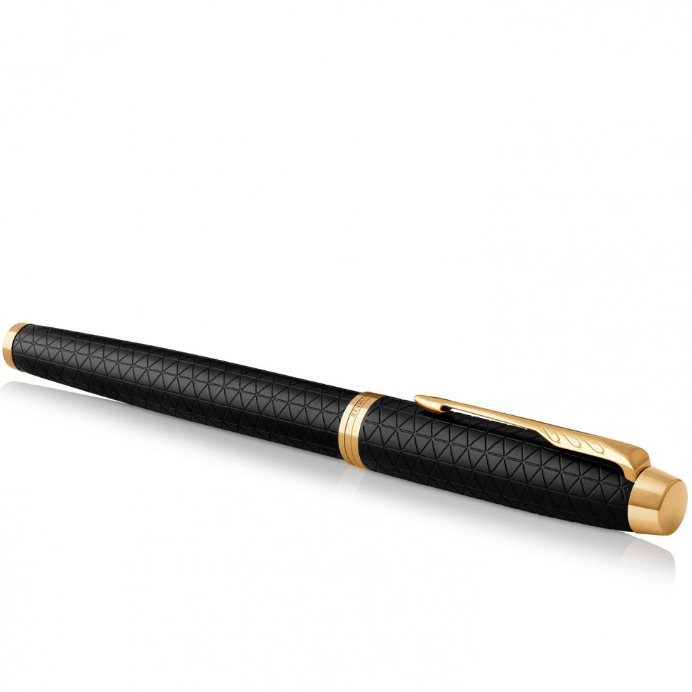 Ручка-роллер Parker IM 17 Premium Black GT RB, синяя