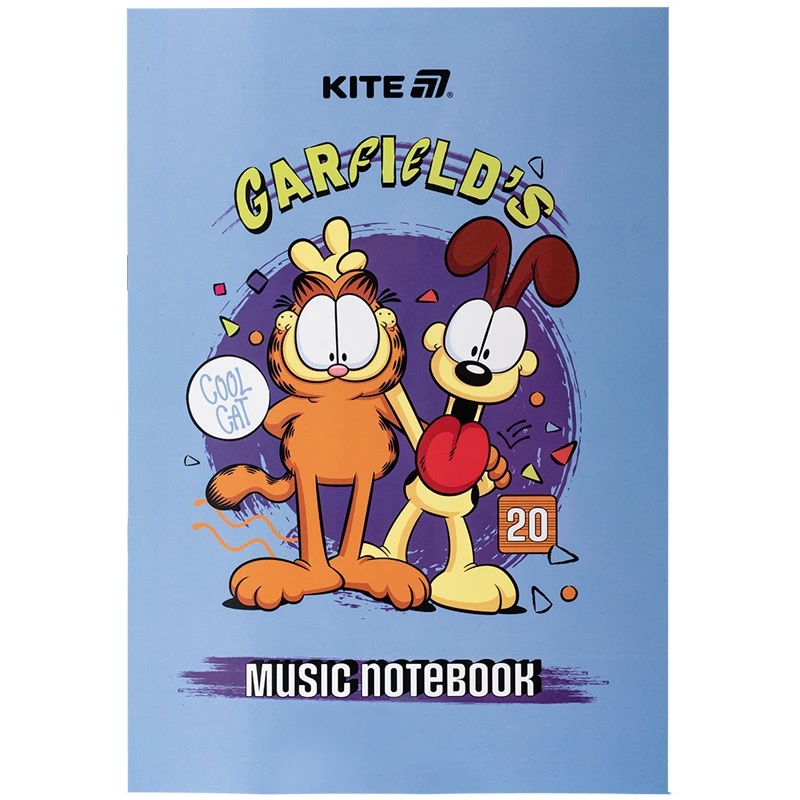 Тетрадь для нот А4 20 л Garfield