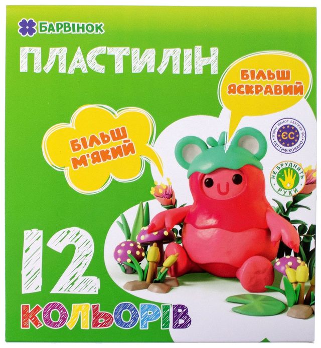 Пластилин Барвинок 12 цв 240г