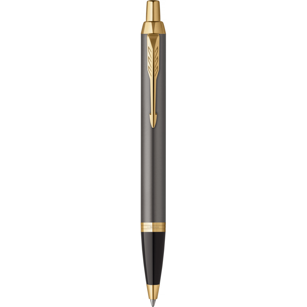 Ручка шариковая Parker IM 17 Grey Lacquer GT BP, синяя
