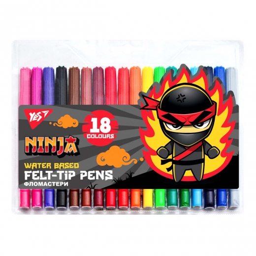Фломастеры YES Ninja 18 цв