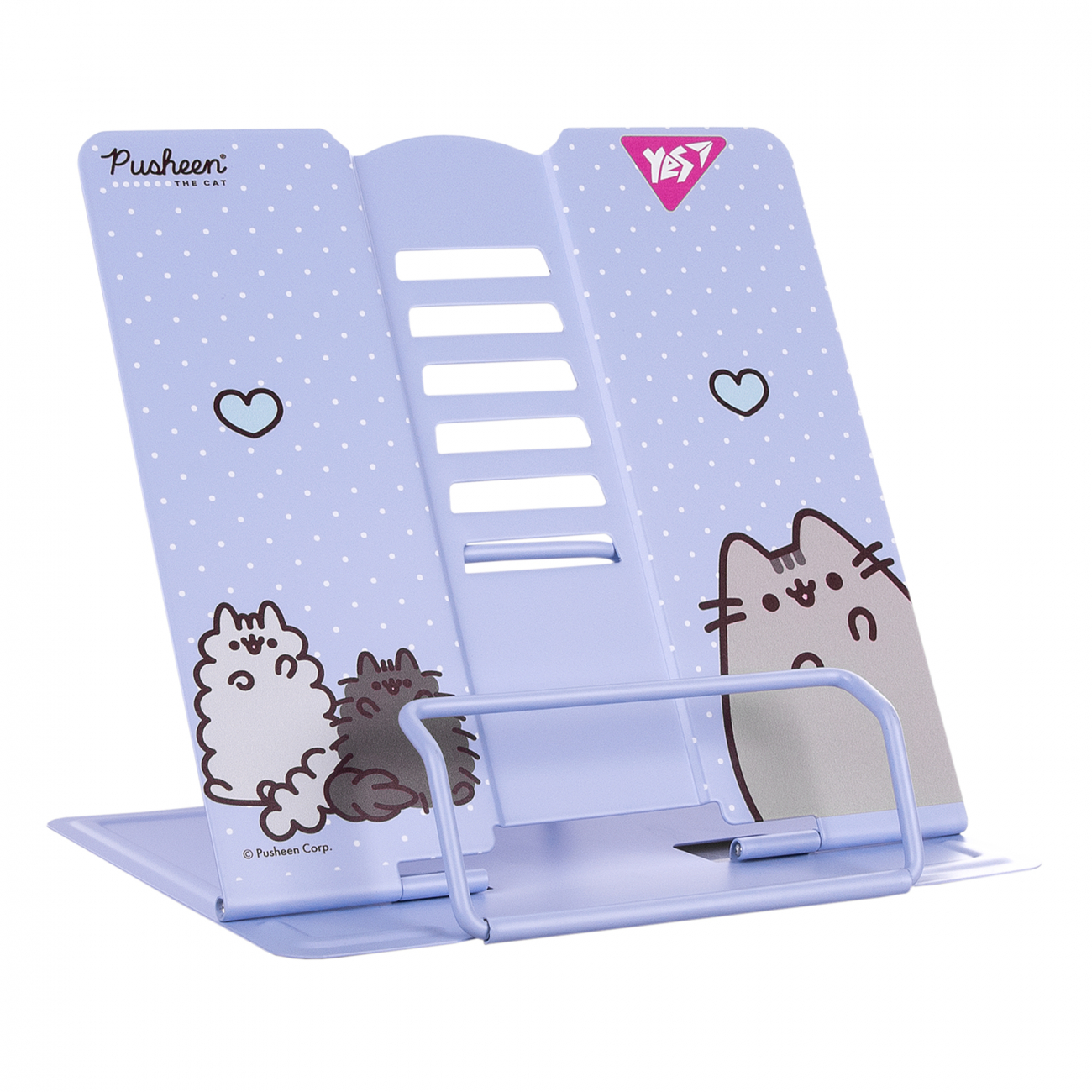 Підставка під книгу Yes Pusheen фіолетова метал