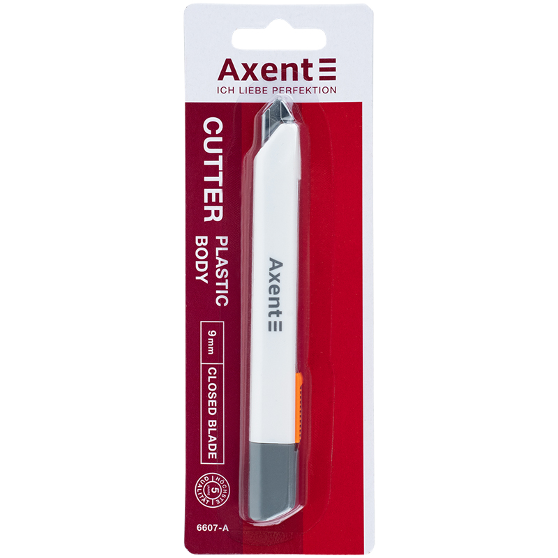 Нож канцелярский 9 мм Axent 6607-A мет.направляющие