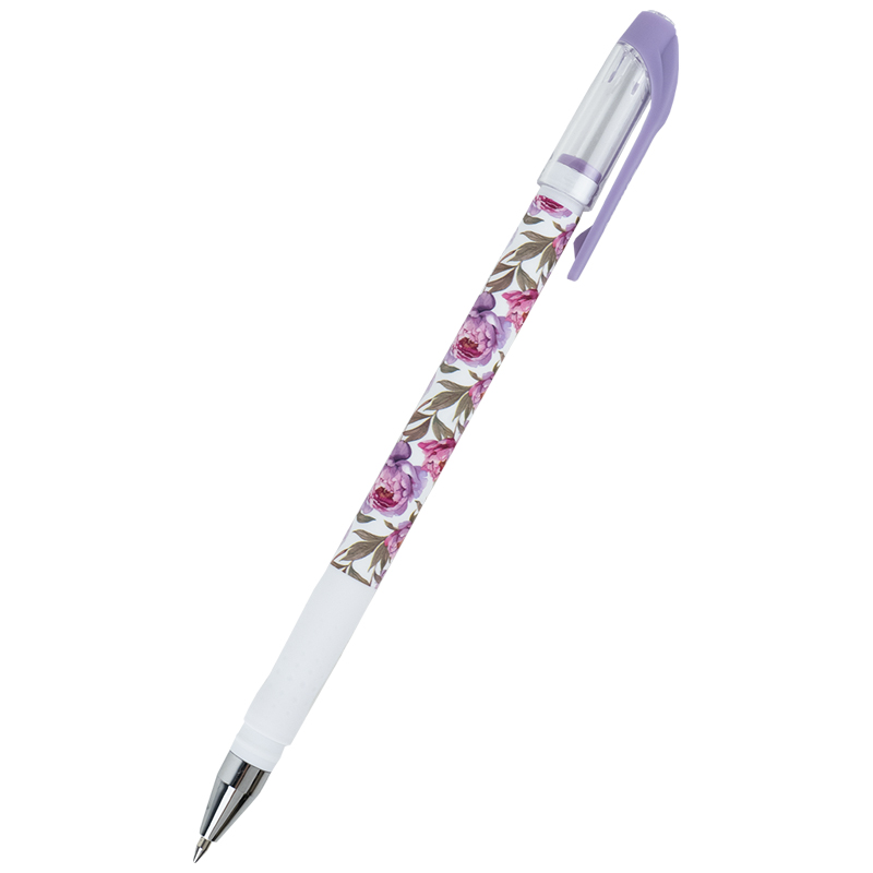 Ручка шариковая Axent Floral White 0,5 синяя
