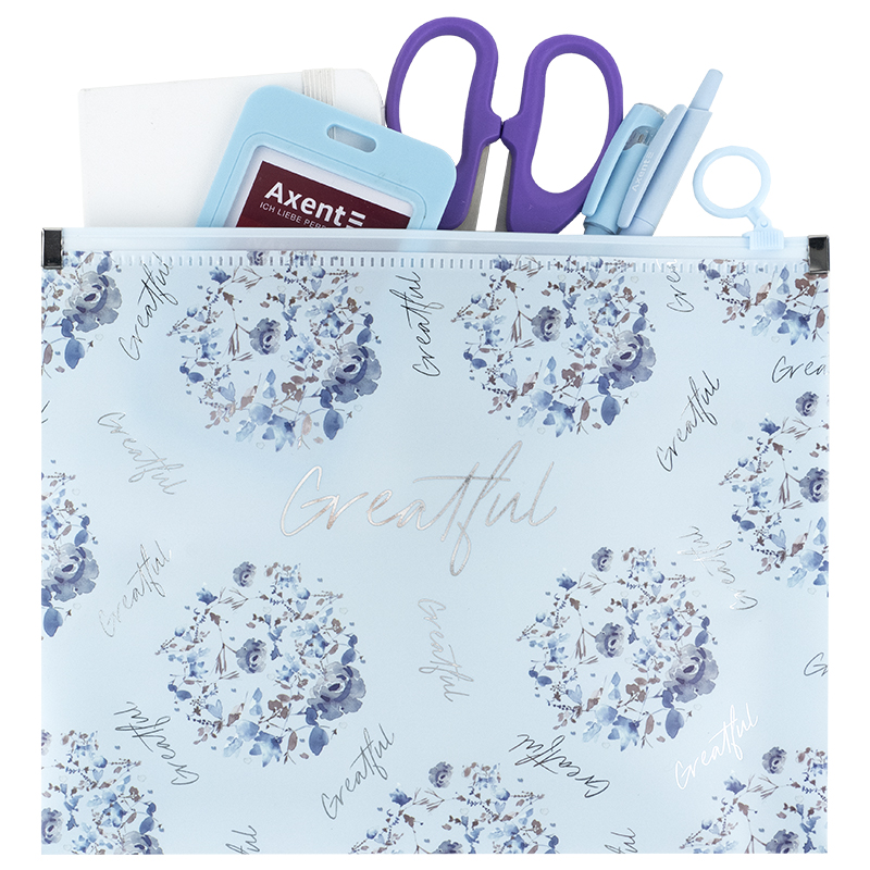 Папка zip-lock A5+ Axent Flower Symphony-2