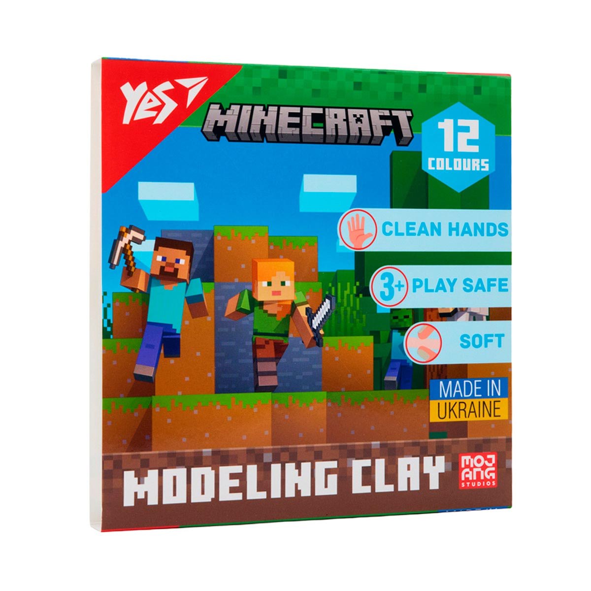 Пластилин Yes Minecraft 12 цв 240г