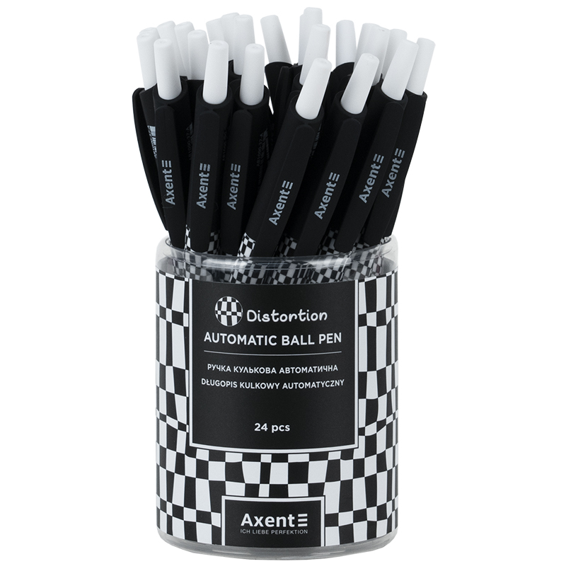 Ручка кулькова автомат Axent Distortion 0,5 синя