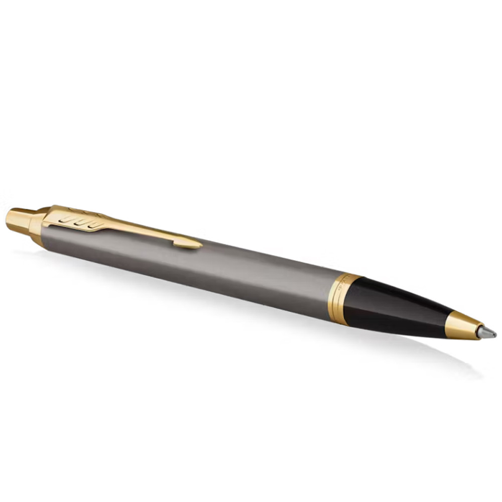 Ручка шариковая Parker IM 17 Grey Lacquer GT BP, синяя