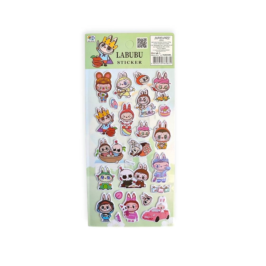 Наклейки 10х22 см Labubu микс