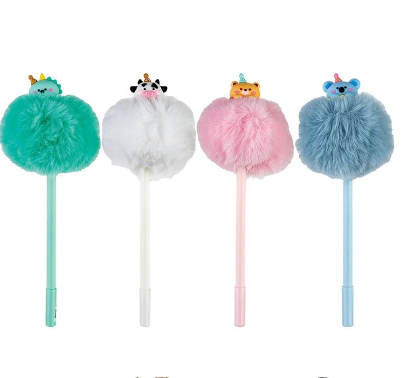 Ручка шариковая Centrum Party Pompon 0,7 синяя