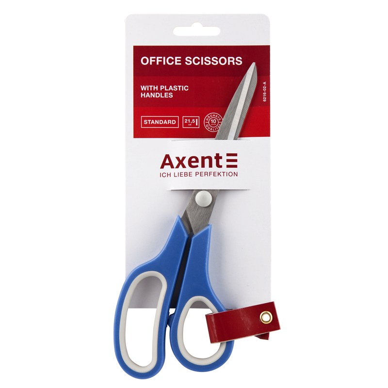 Ножницы 21,5 см Axent Standard резин.вставки, синие