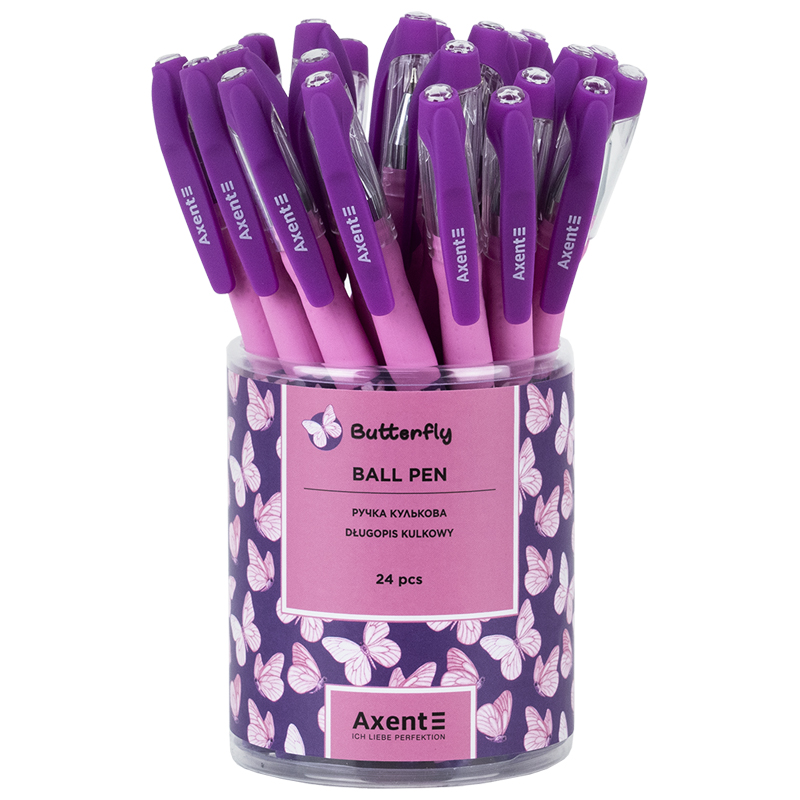 Ручка кулькова Axent Butterly 0,5 синя