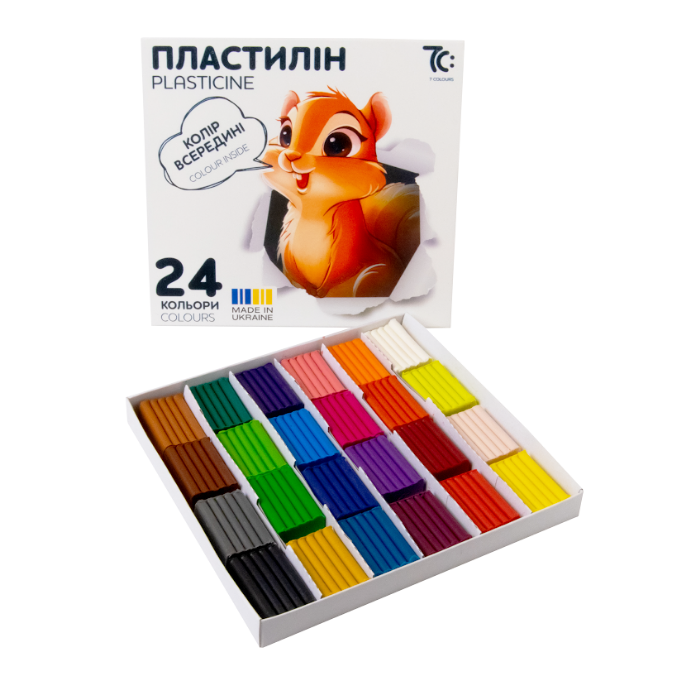 Пластилин 7С 24цв. 192г, стек (7C32401)